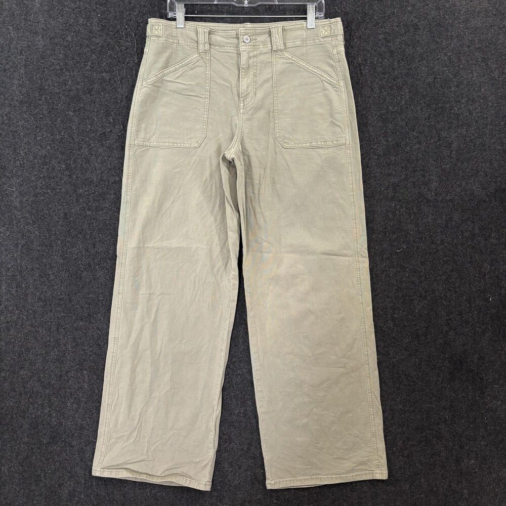 American Eagle Stovepipe Pants Women's 10 Khaki Twill Straight Workwear Stretch